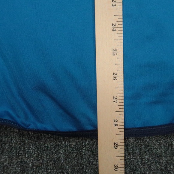 KJUS‎ Pullover Mens Large Blue Cell Block Half Zip Performance Golf - Picture 10 of 11